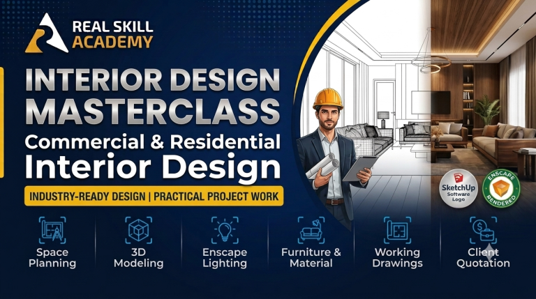Commercial & Residential Interior Design (SketchUp & Enscape)