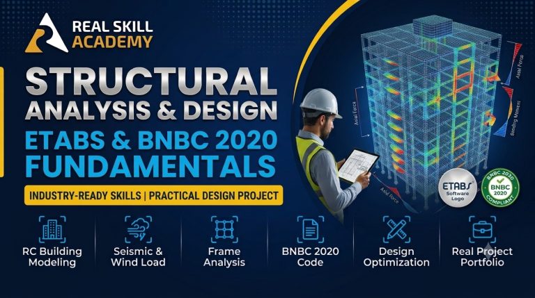 Structural Analysis & Design (ETABS & BNBC 2020 Fundamentals)
