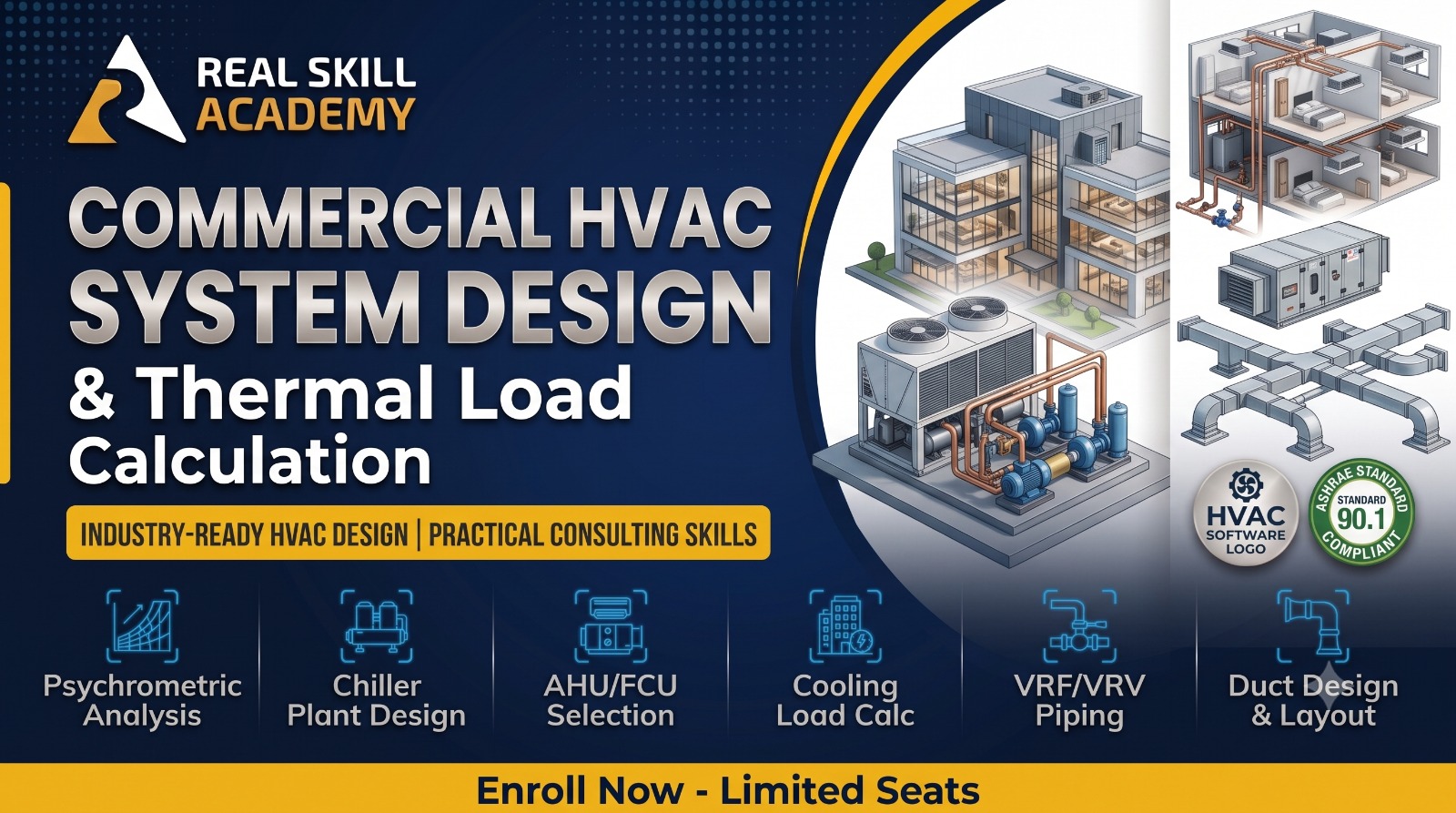 Commercial HVAC System Design & Thermal Load Calculation