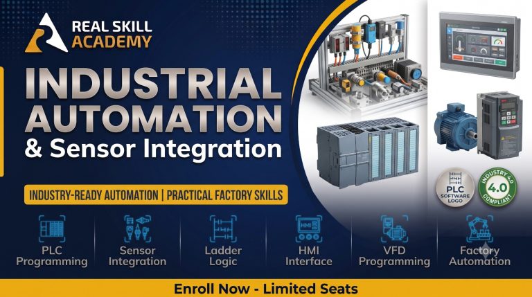 Industrial Automation: PLC Programming & Sensor Integration